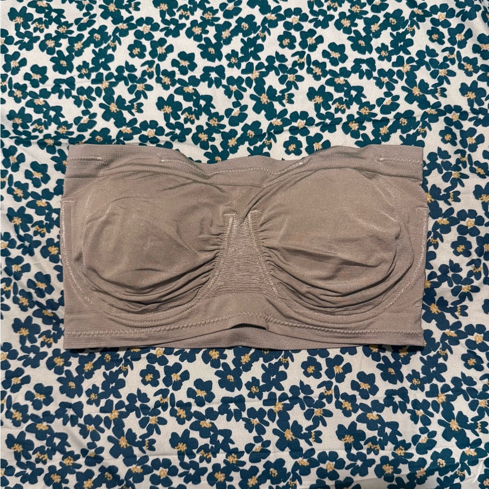 Rhonda Shear NWOT Angel Seamless Underwire Bandeau Bra - Gray